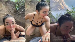 En xorgasmo Mira a Amira Daher chupando polla en las montañas en xxxdominicano.com